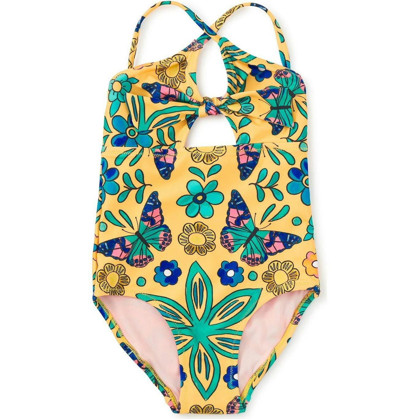 Cut Out One Piece Swimsuit, Yellow