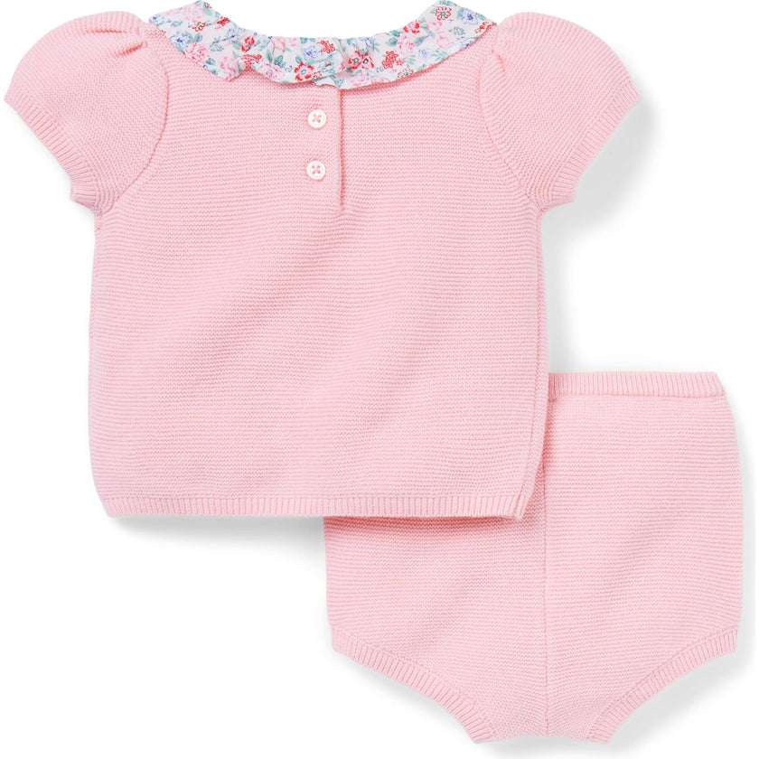 Baby Floral Collar Matching Set
