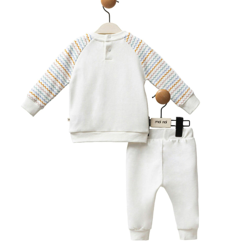 Multicolor Zigzag Sweat Set