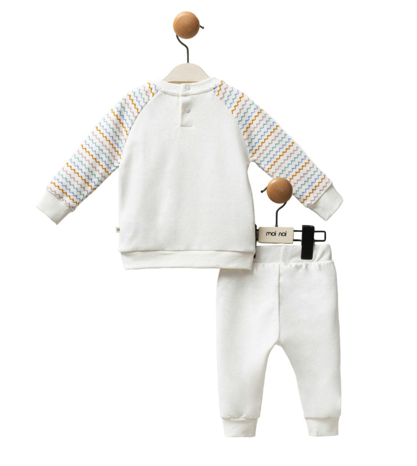 Multicolor Zigzag Sweat Set