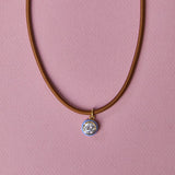 Bezel Clasp Cord Necklace