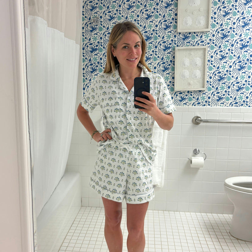 Lobster Bake Women’s Button Front Short Pajama Set