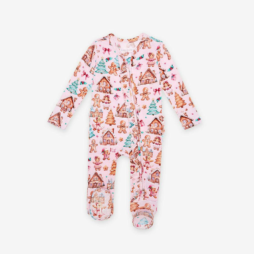 Ginger And Friends Footie Ruffled Zippered One Piece