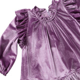 Girls Harper Dress - Lavender Velour