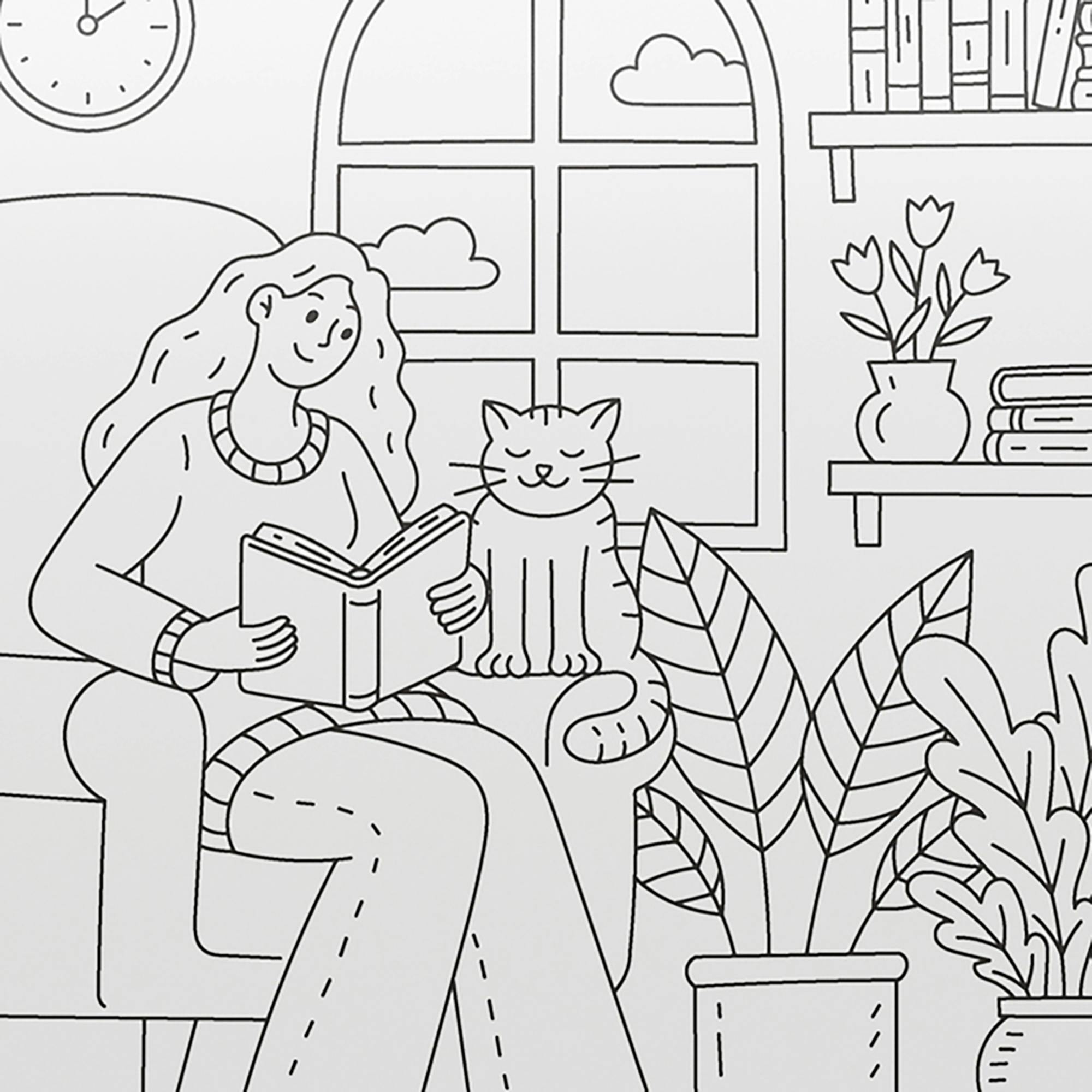 Art Maker: Cololoring Kit - Library Cats