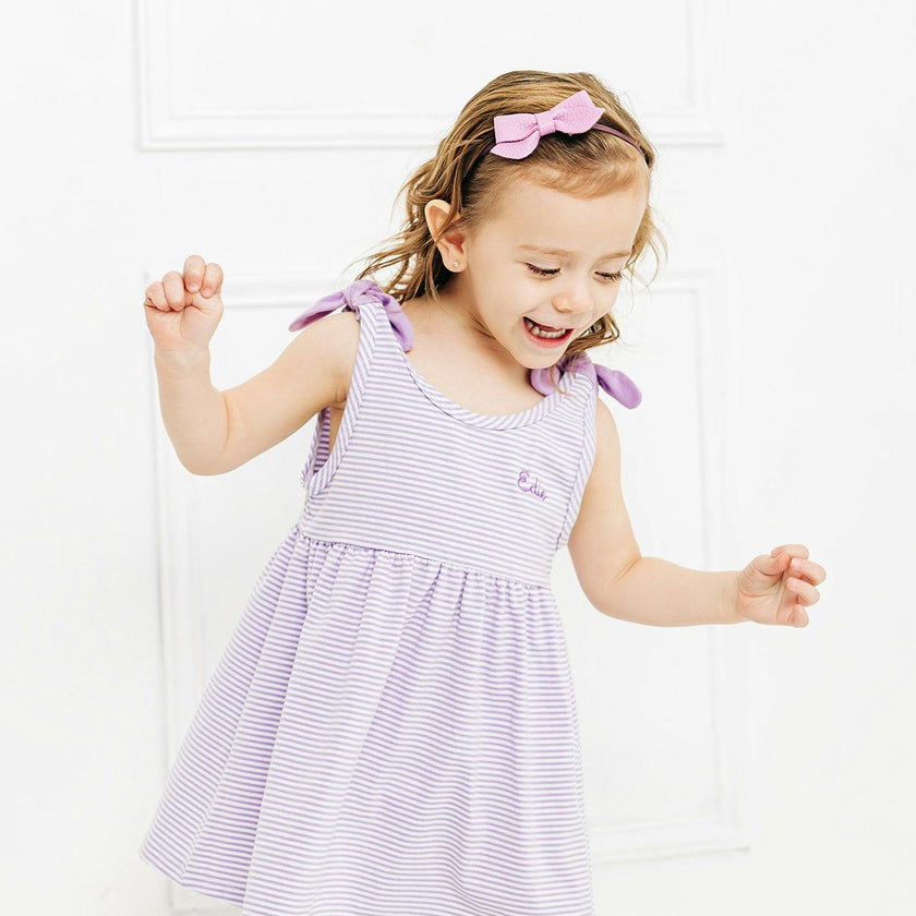 Custom Embroidered Stripe Dress