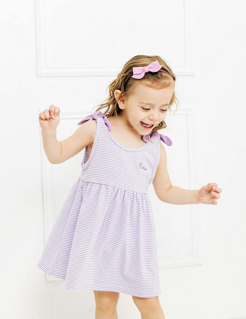 Custom Embroidered Stripe Dress