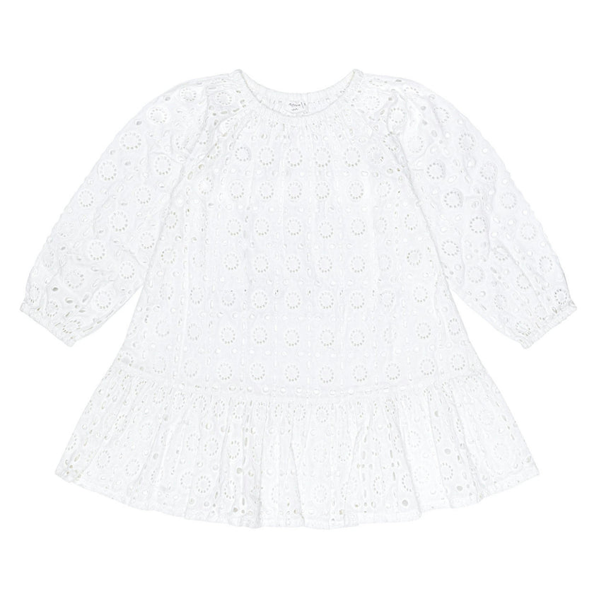 girls white embroidered coverup