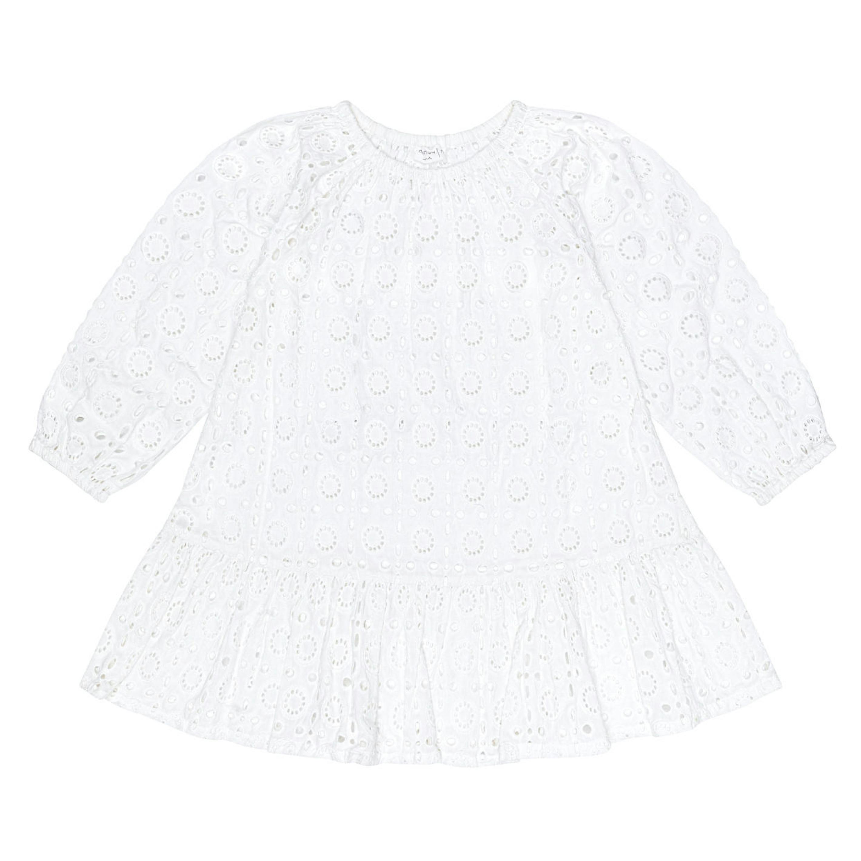 girls white embroidered coverup