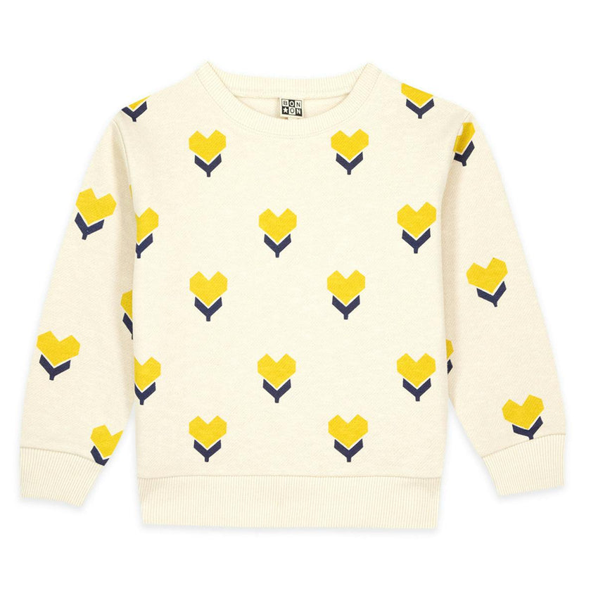 BONTON Smile Sweatshirt - Coeur Flower