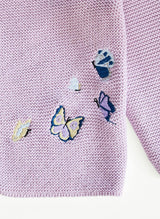 Baby Embroidered Butterfly Knit Cardigan