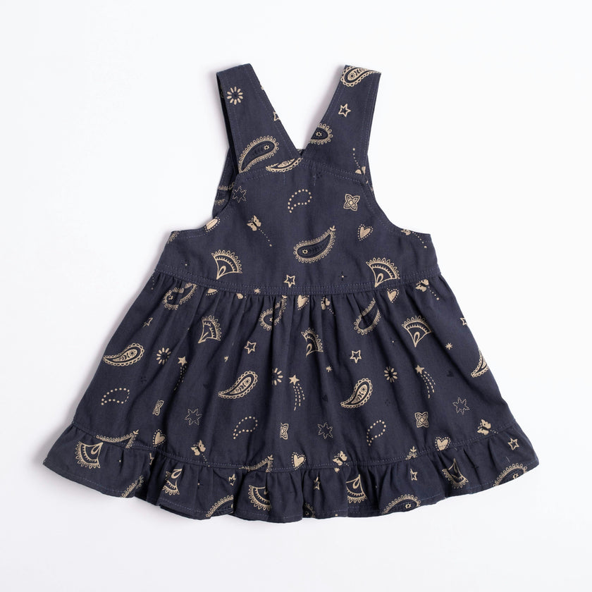 Overall Dress in Midnight Bandana