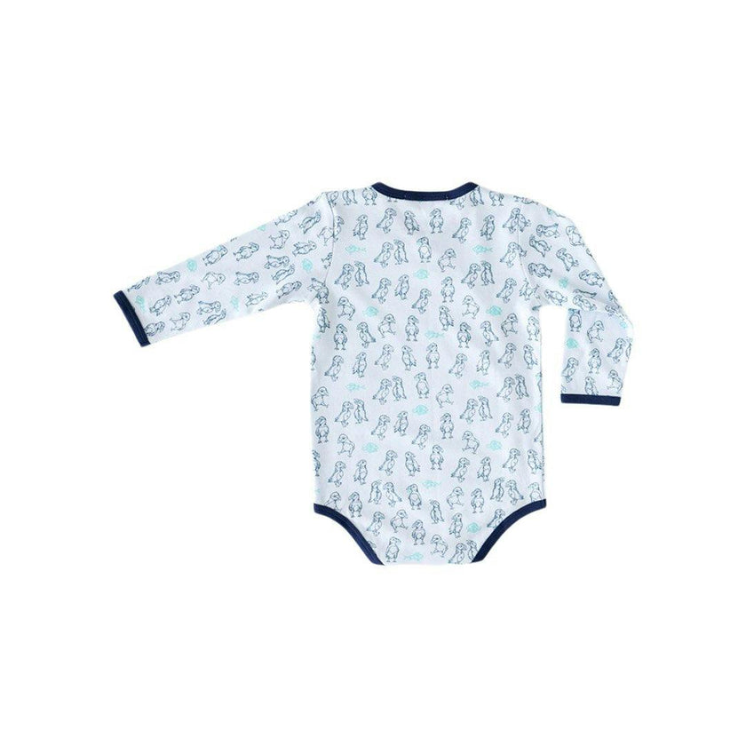 Puffin Print Kimono Onesie