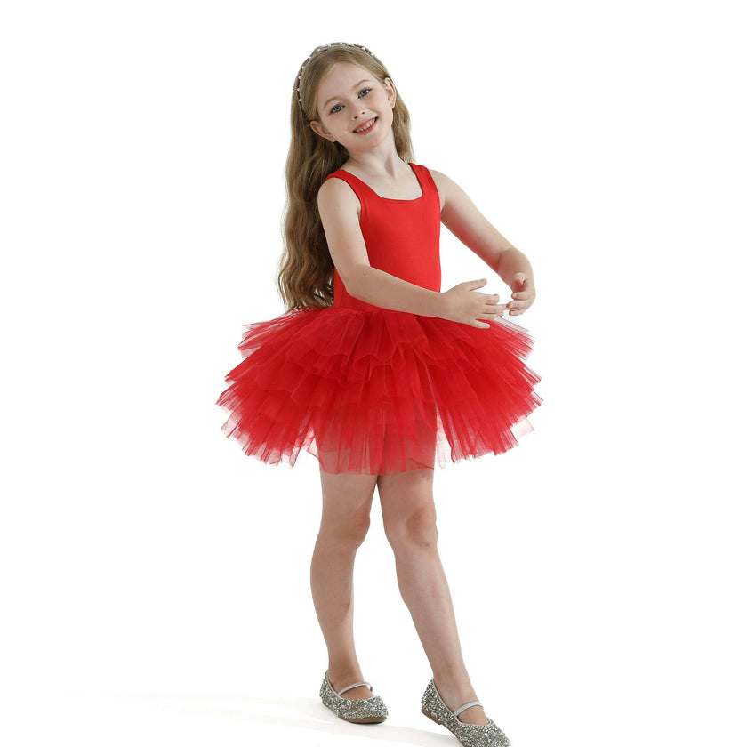 Red Layered Leotard