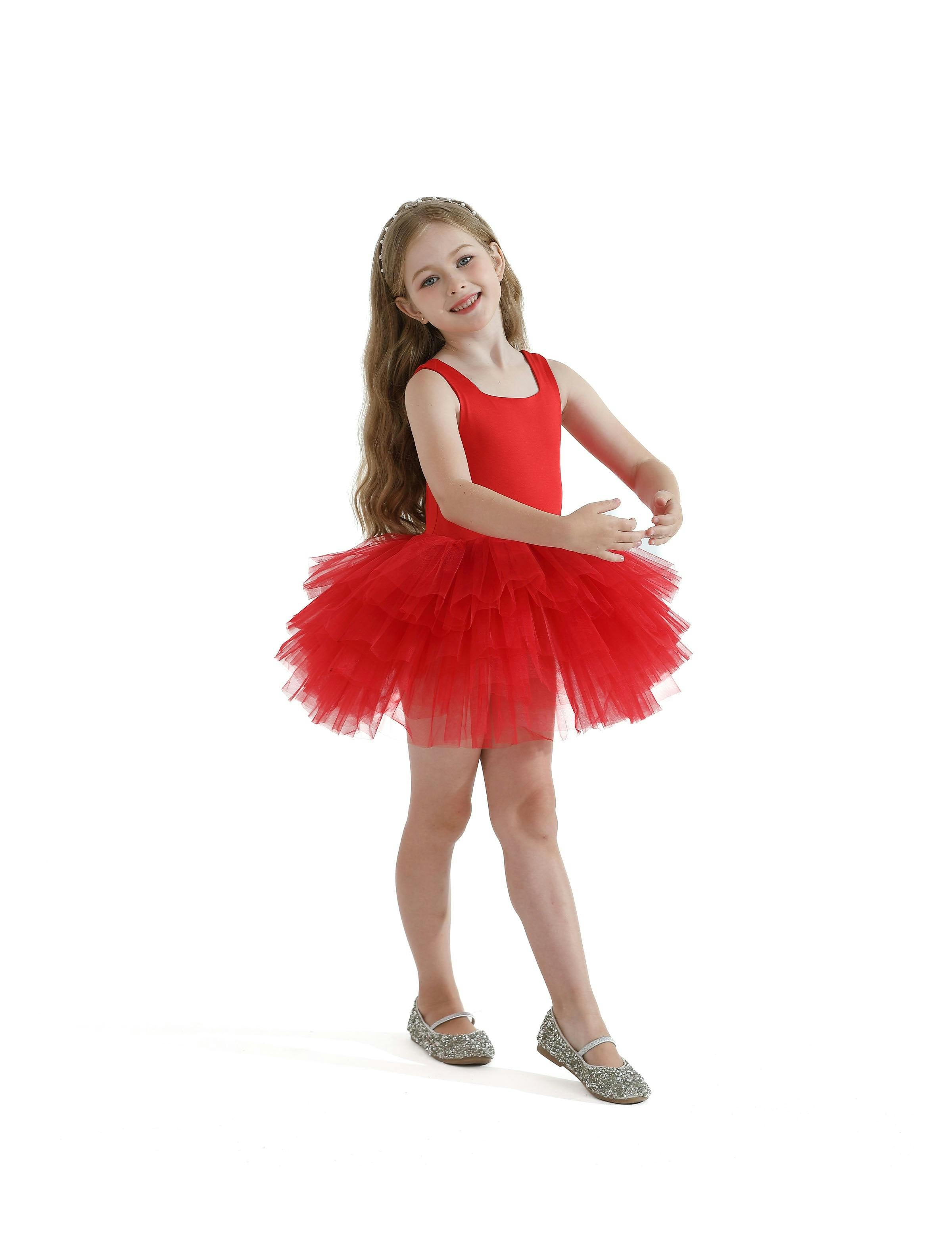 Red Layered Leotard