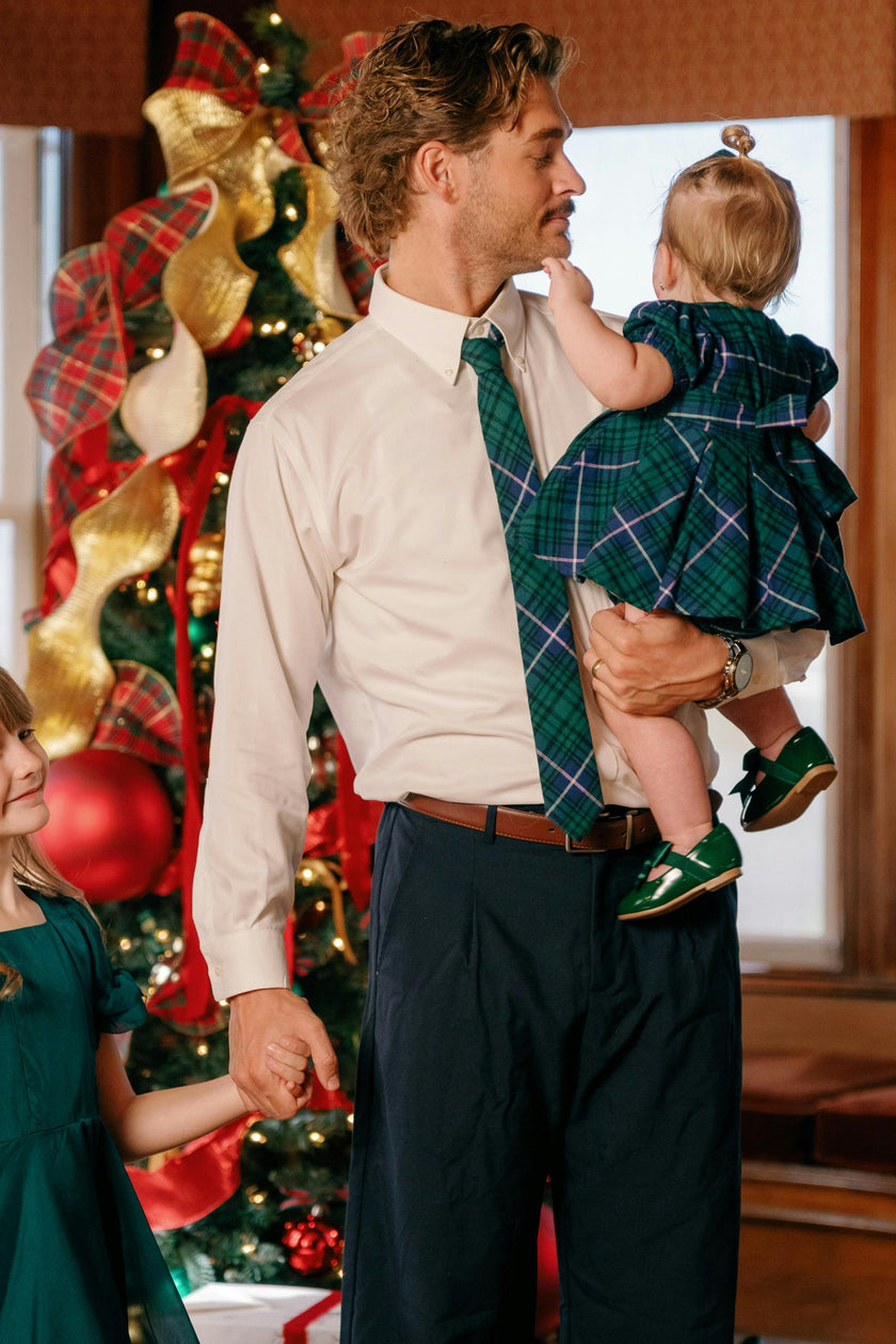 Ties in Emerald Plaid