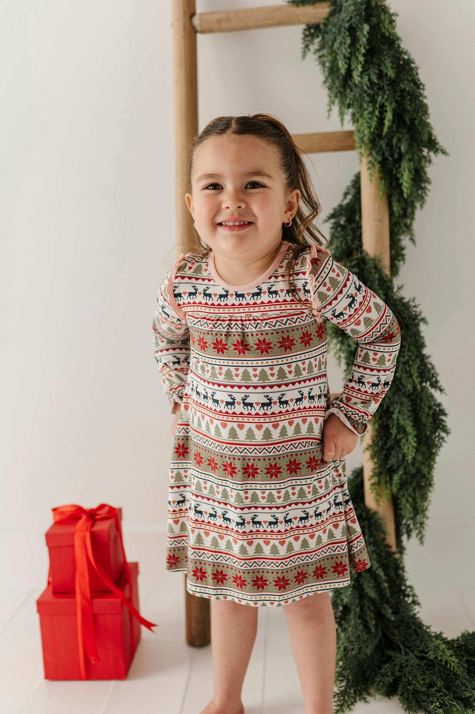 Girls Night Gown in Fair Isle