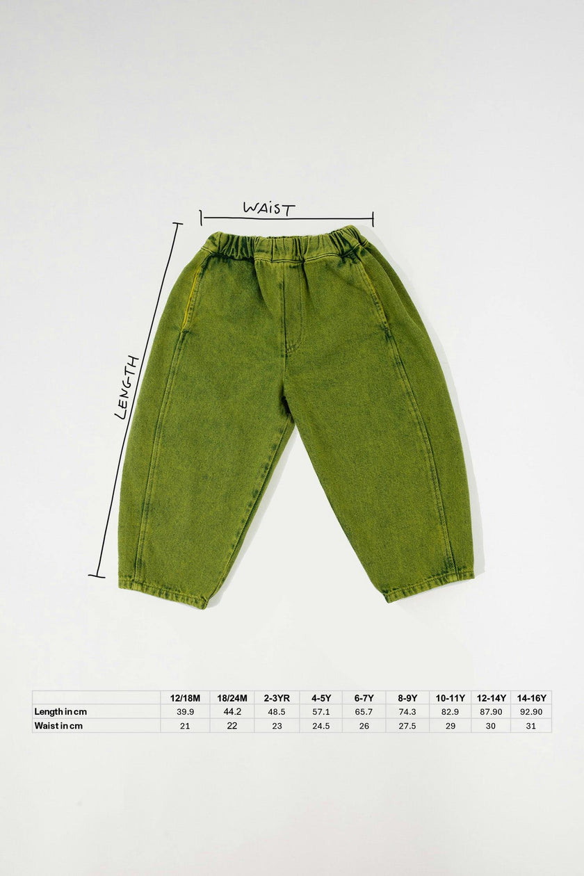 Kids Manu Embroidered Denim Barrel Jeans