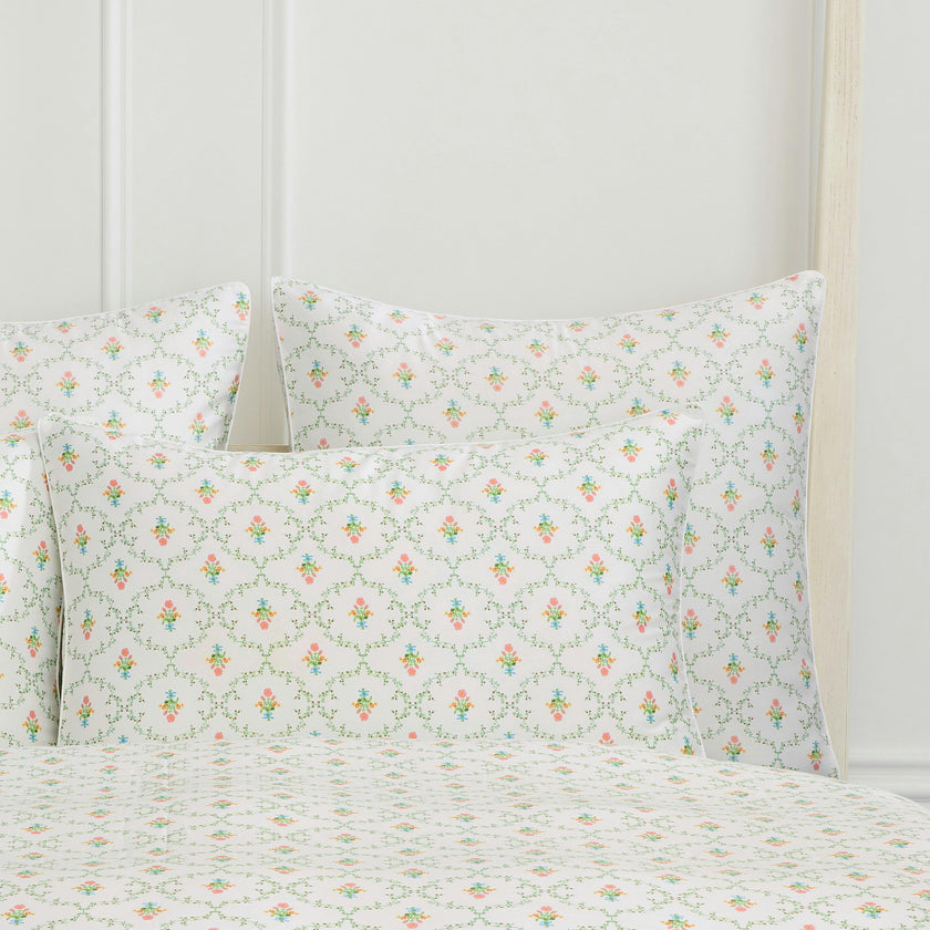 The Euro Sham - Pastel Trellis