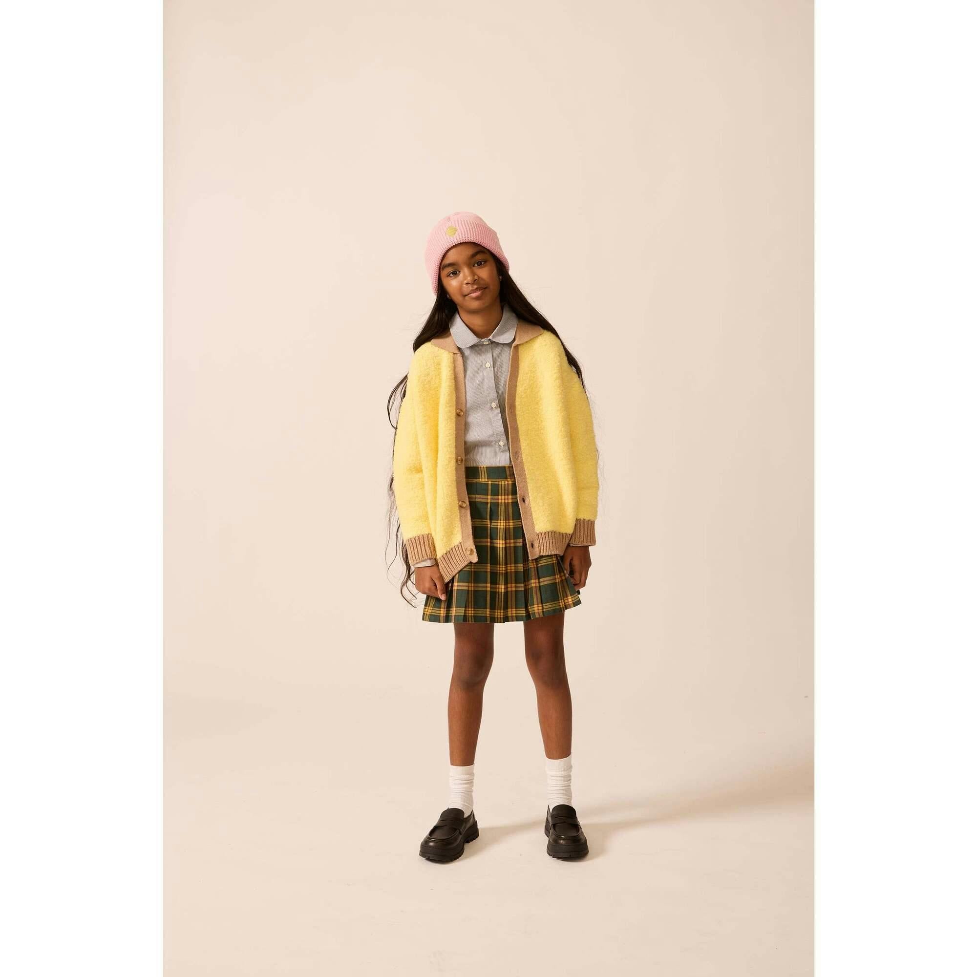 Collared Classroom Cardigan in Mixed Yarn