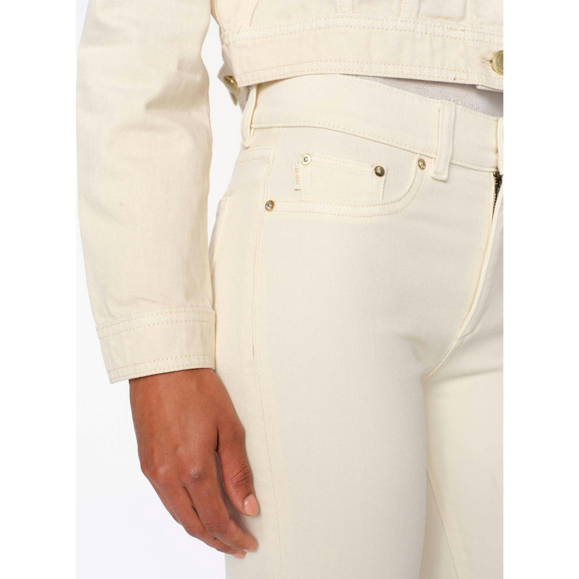 Mara Straight Mid Rise Instasculpt™ Ankle Jeans | Ecru