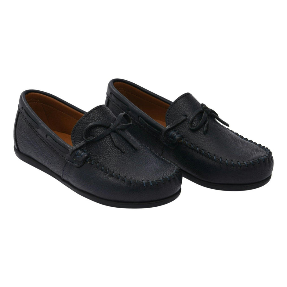 Navy Moccasin Loafers