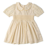 Organic Smocked Collar Dress - Butter Yellow