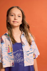 BARCOS CROPPED SHIRT WHITE