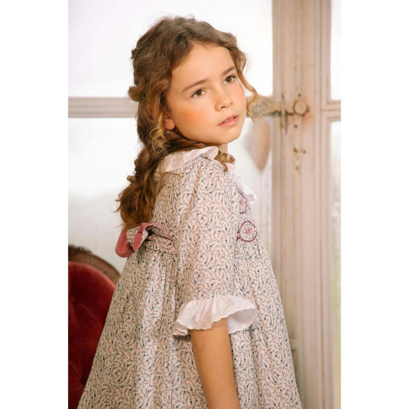 Isadora Floral Long Sleeve Smocked Dress