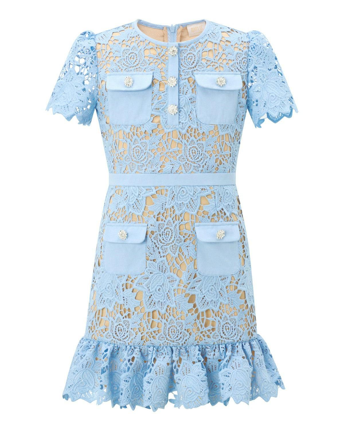 Juliana Embroidered Mini Dress