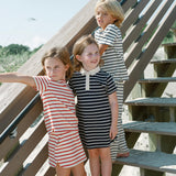 girls cream and red stripe skirt with shorts