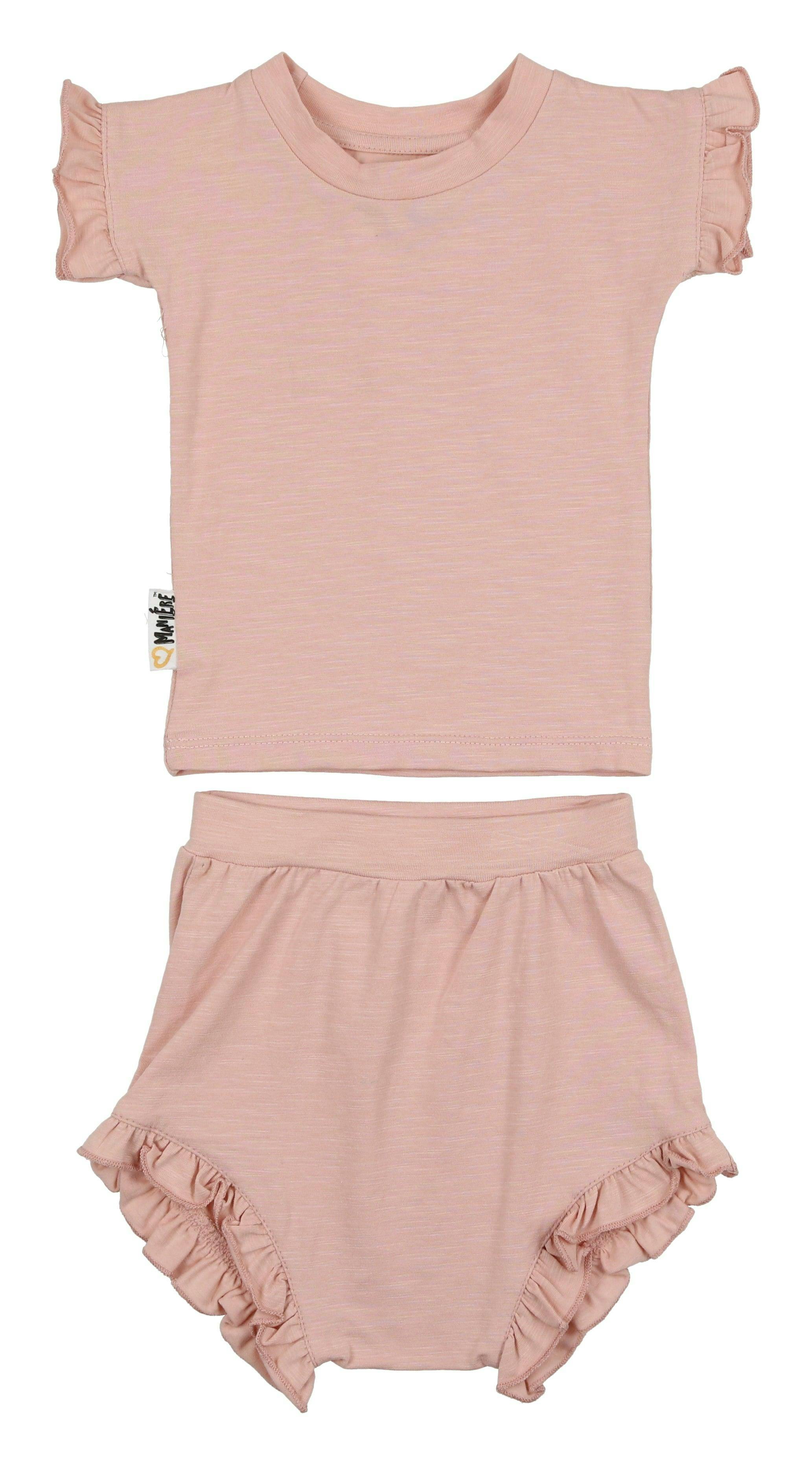 Frilled Sleeve Short Set