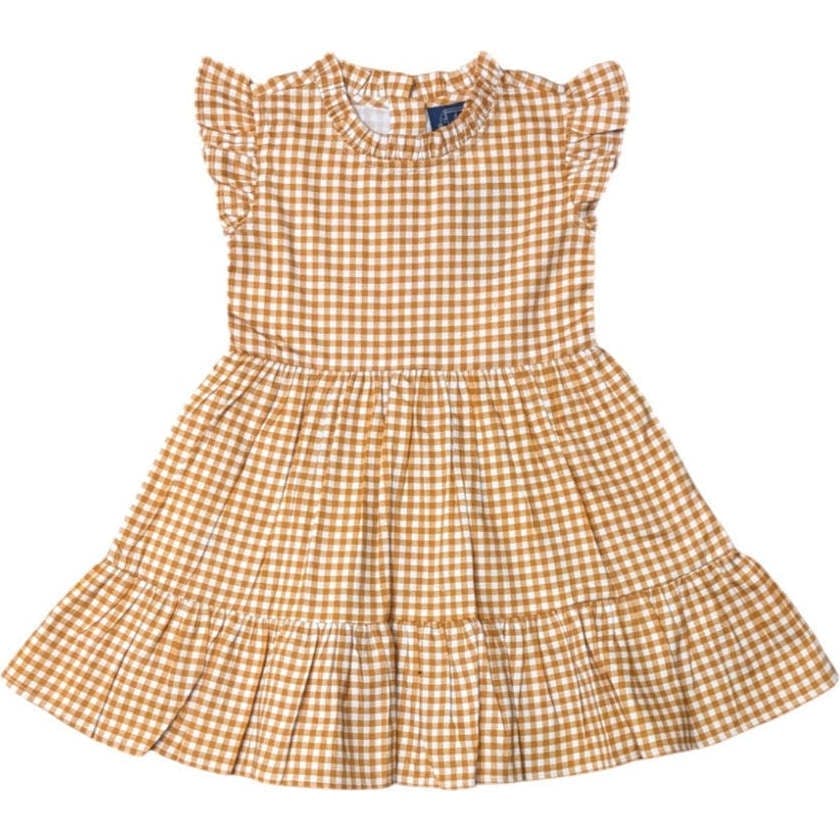 Orange Gingham Ruffle Dress – Maisonette