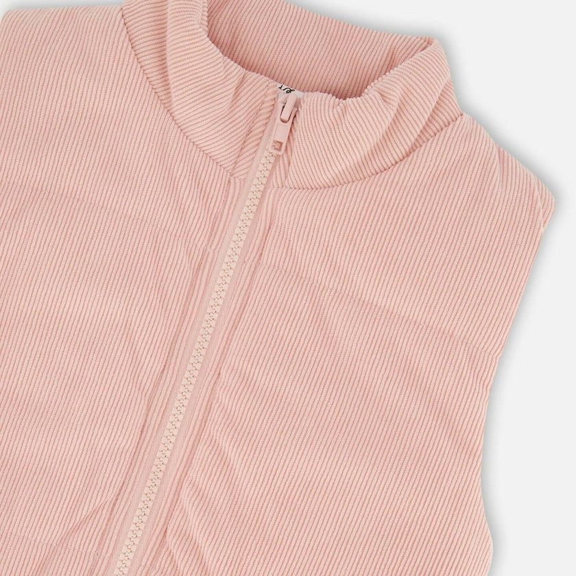 Corduroy Puffy Sleeveless Vest