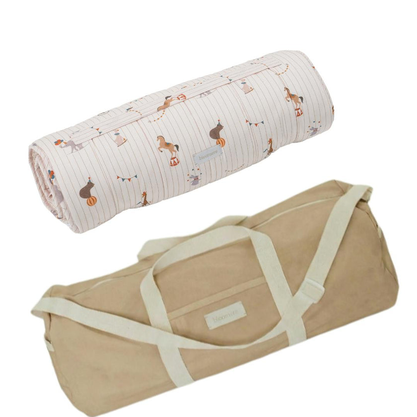 BLOOMERE  Nap Mat Set (Dreamy Animal Beige Bag)