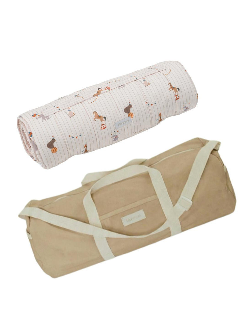 BLOOMERE  Nap Mat Set (Dreamy Animal Beige Bag)