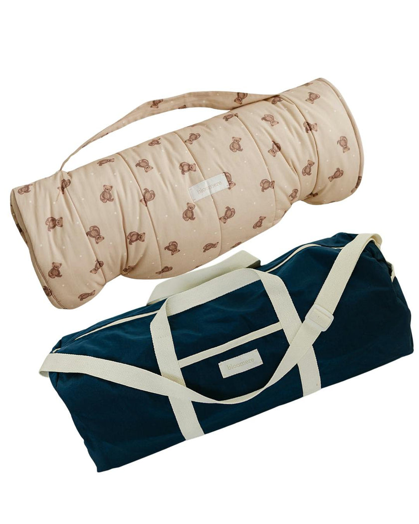 BLOOMERE  Nap Mat Set (Teddy Navy Bag)