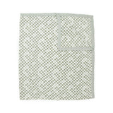 Organic Cotton Muslin Quilted Throw - Green Checker