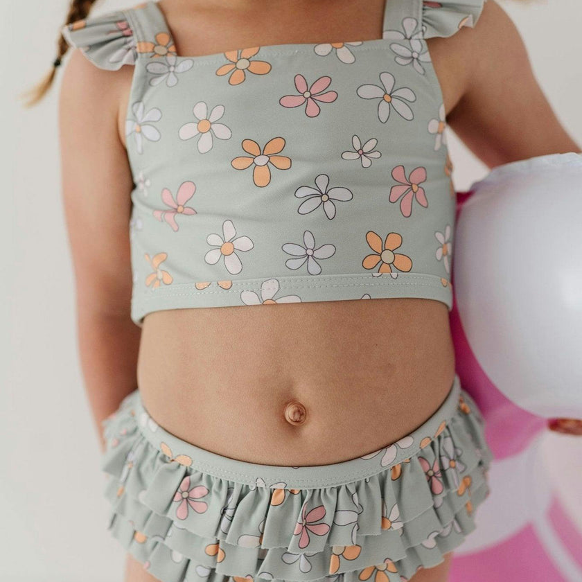 Girl's Two-Piece Ruffle Swimsuit