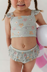 Girl's Two-Piece Ruffle Swimsuit