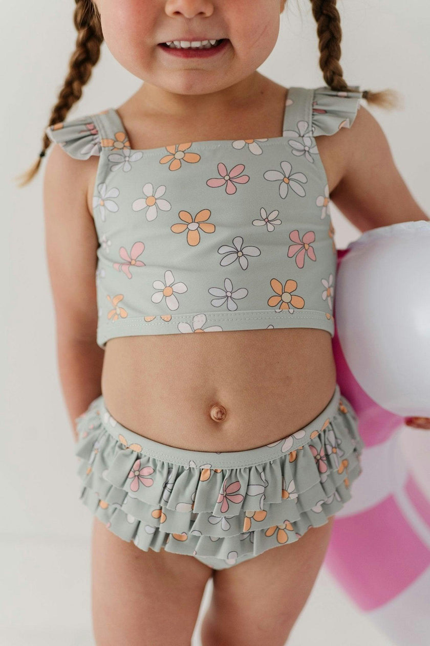 Girl's Two-Piece Ruffle Swimsuit