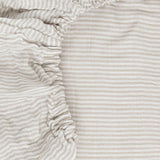 Organic Cotton Muslin Crib Sheet - Sand Stripe