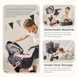 Olivia's Little World Pin Up Doll Classic Stroller with Removable Bassinet