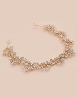 Crystal Shimmering Rose Gold Hair Vine