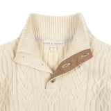 Organic Mock Neck Cable Sweater