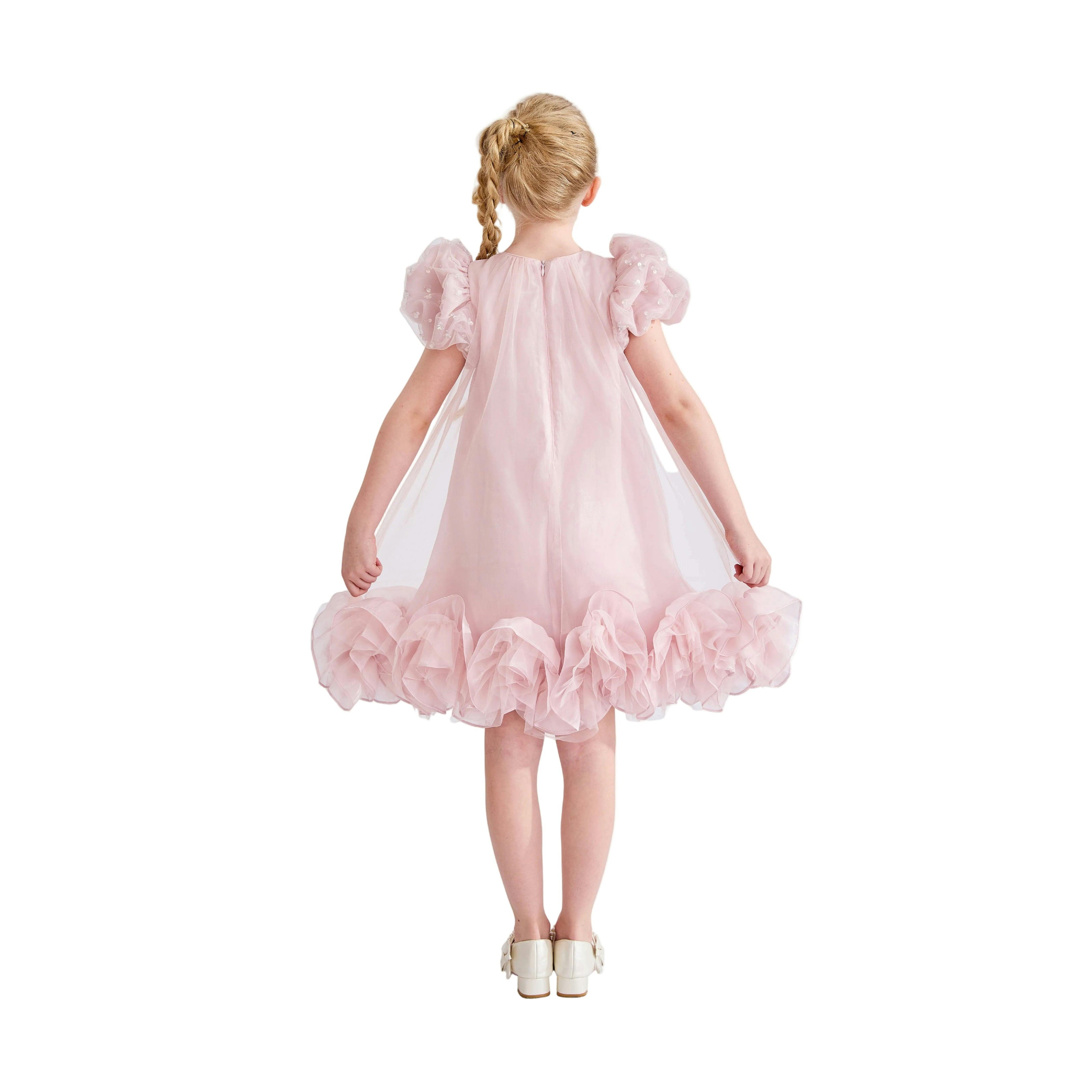 Pink Thalina Ruffle Dress