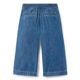 The Chambray Wide Leg Pant, dark