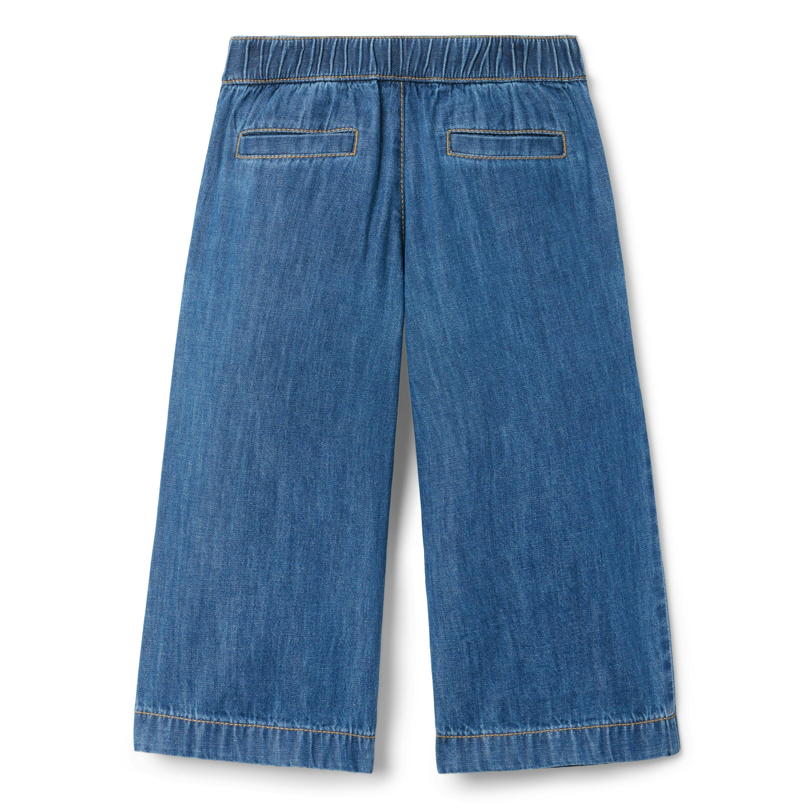 The Chambray Wide Leg Pant, dark