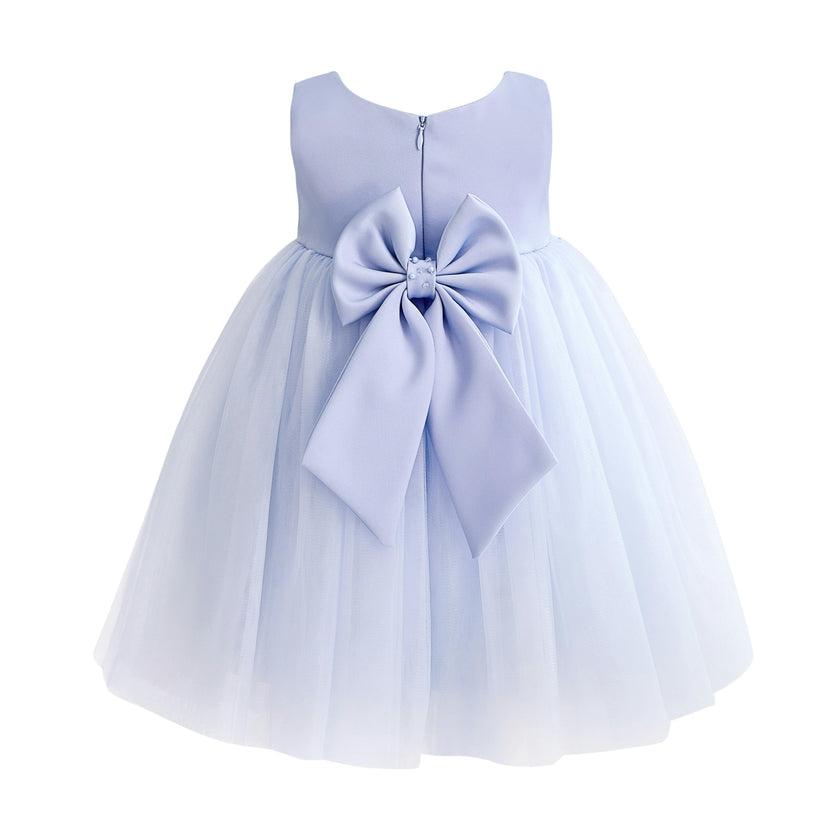 Blue Oravelle Lace Petal Gown