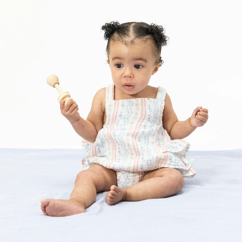 Tulip Stripe - Ruffle Sunsuit